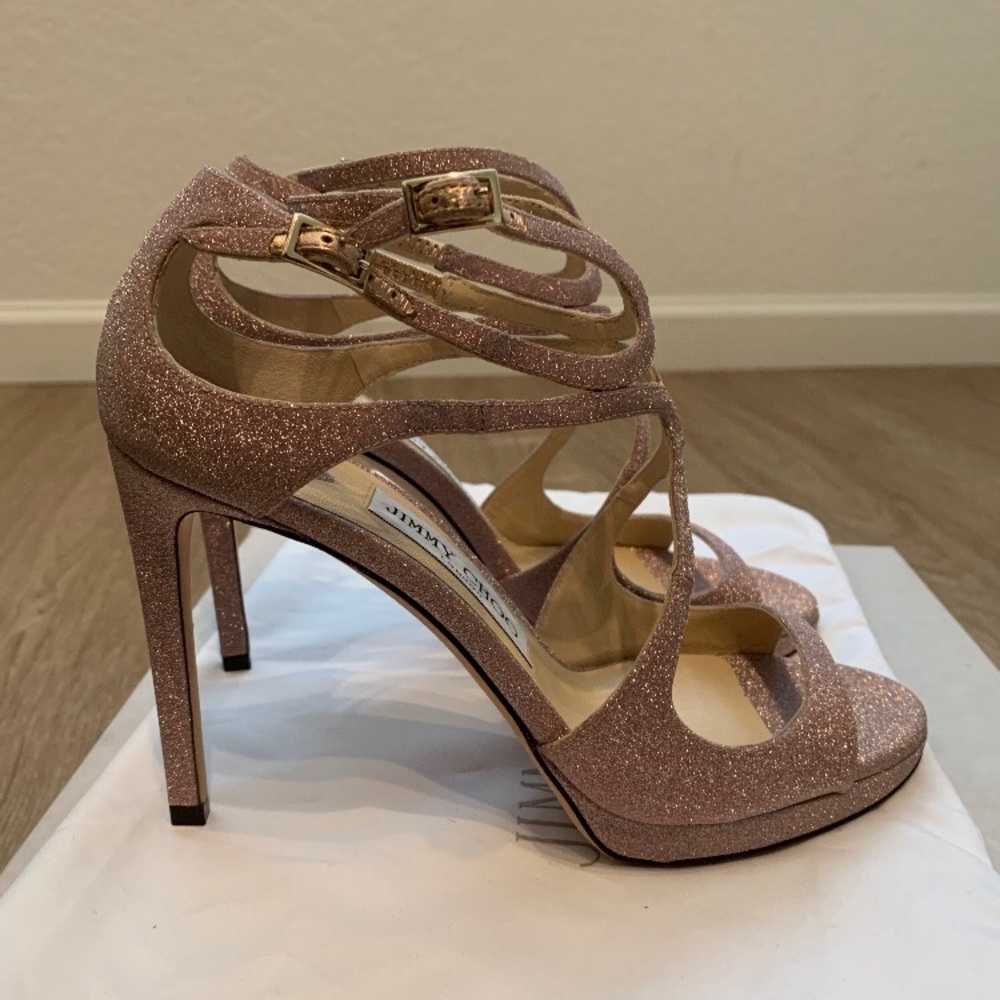 Authentic Jimmy Choo Ballet Lance Glitter Sandals